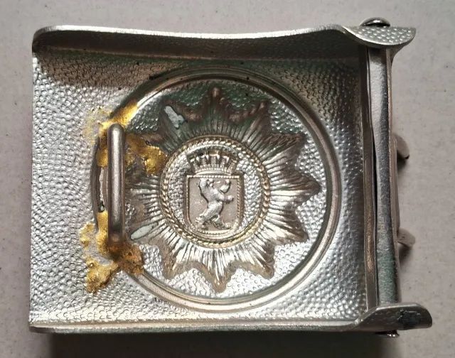 Fivela De Cinto Polícia Alemã De Berlim Pós WWII - Alemanha - Foto 2