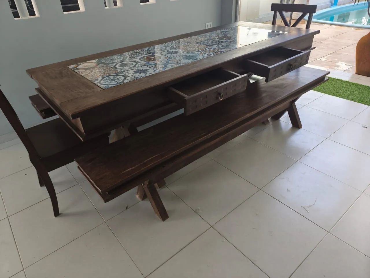 Mesa de madeira grande  - Foto 2