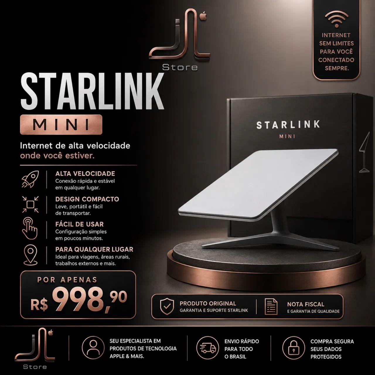 Starlink Mini - nova na caixa 