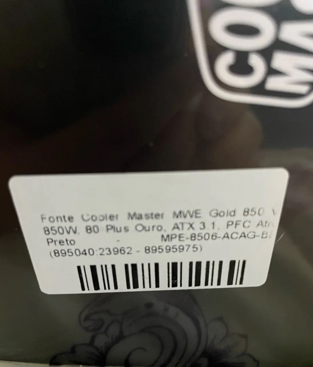 FONTE COOLER MASTER GOLD 850V 80 APlus