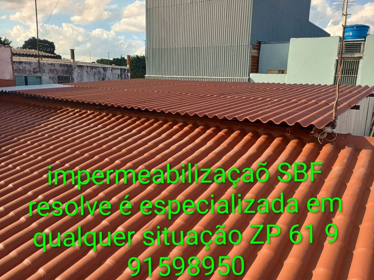 Impermeabilização SBF resolve qualquer tipos de telhados 