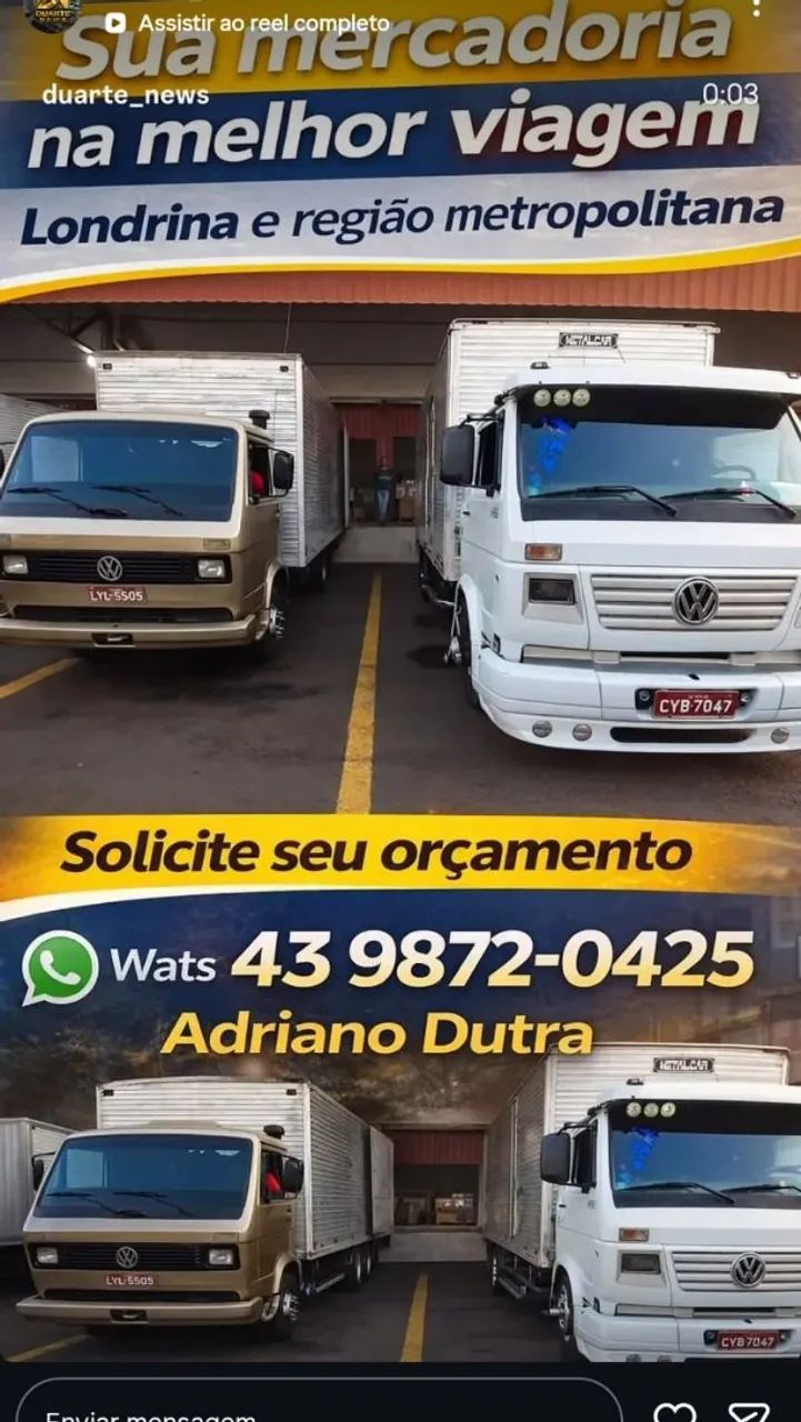 Mudanças fretes 