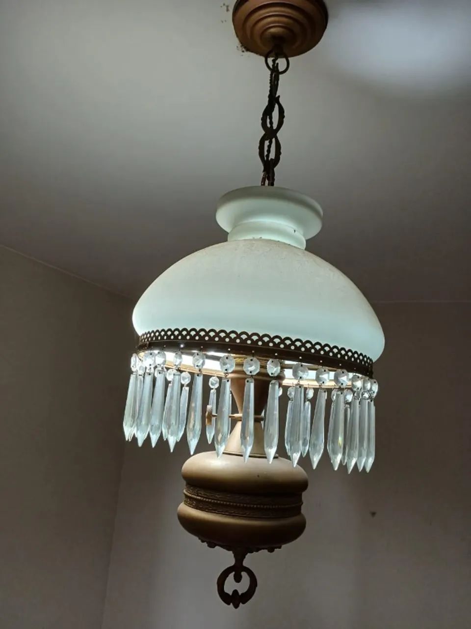 LUMINÁRIA DE TETO COM PINGENTES EM CRISTAL - CLÁSSICO - Foto 3