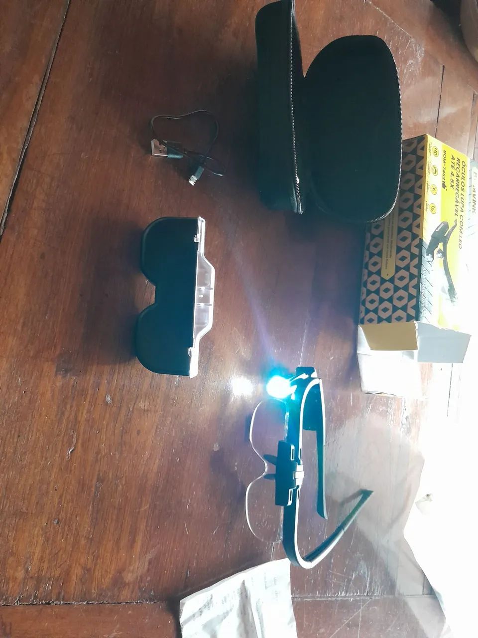 Óculos lupa com led  - Foto 3