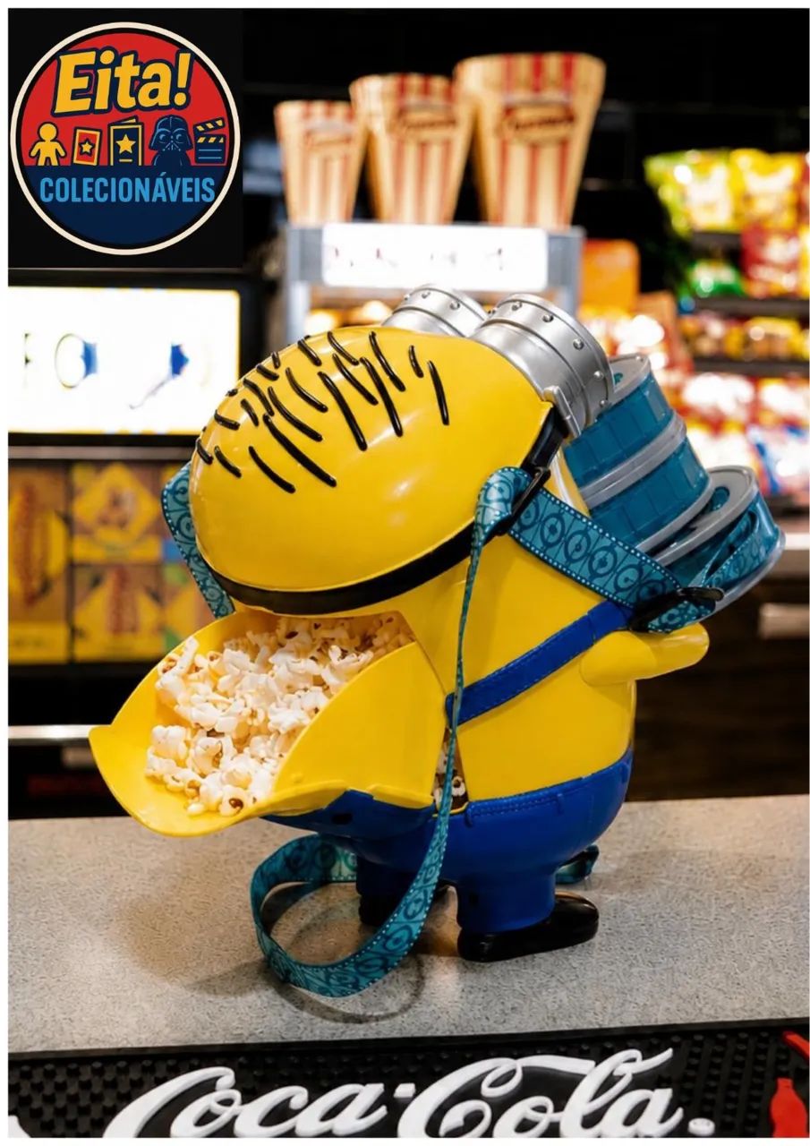 Balde de Pipoca Minions Henry Cinépolis - Foto 4