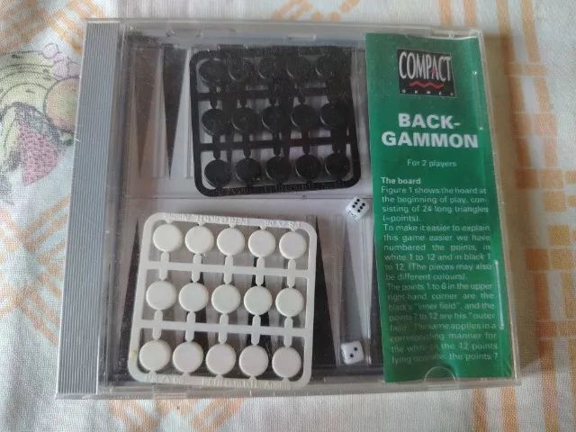 Gamão - Back Gammon Jogo Compacto Importado Em Estojo de CD 1989 - Foto 2