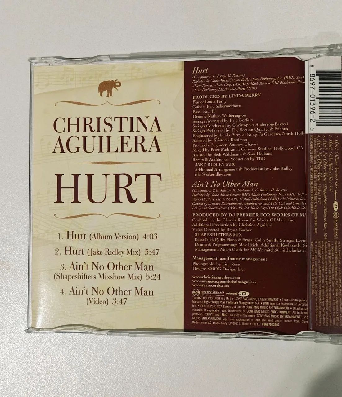 Christina Aguilera Hurt maxi single importado 