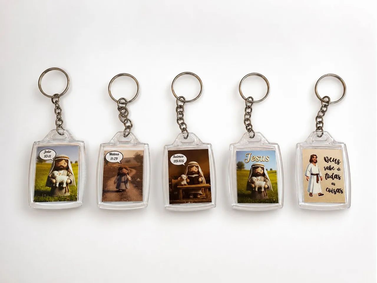 Kit com 10 Chaveiros Cristãos Novos - Diversos Modelos - Foto 2
