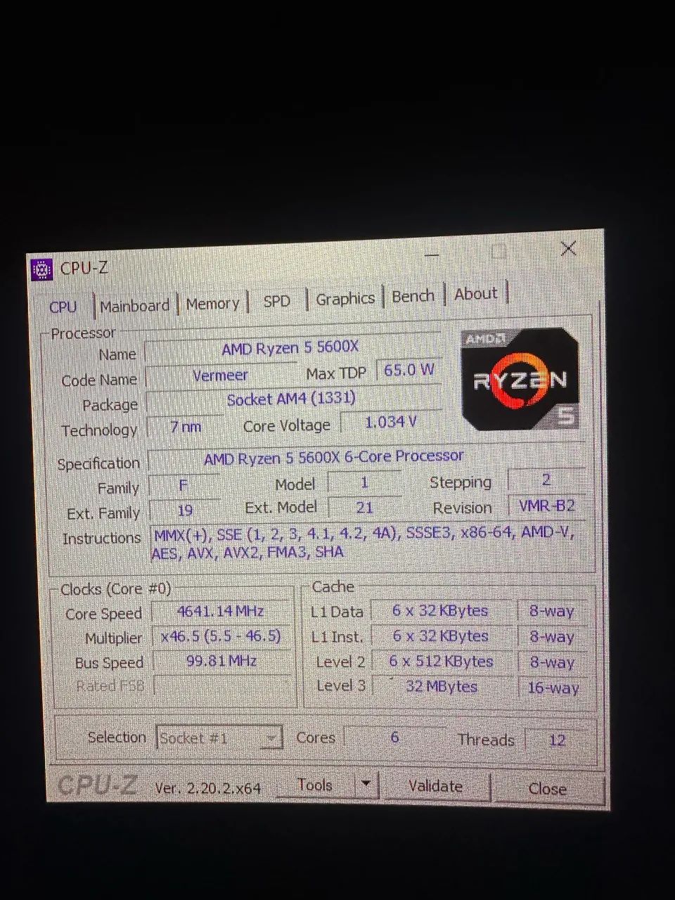 Processador Ryzen 5 5600x  - Foto 3