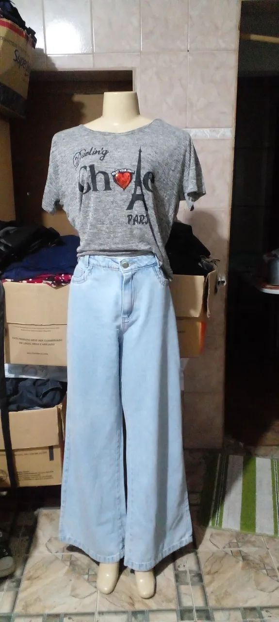 Calça wid leg tam tam 44 - Foto 2