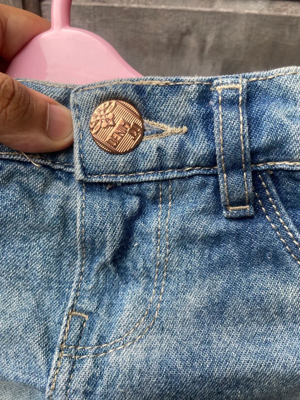 short saia jeans infantil - Foto 3