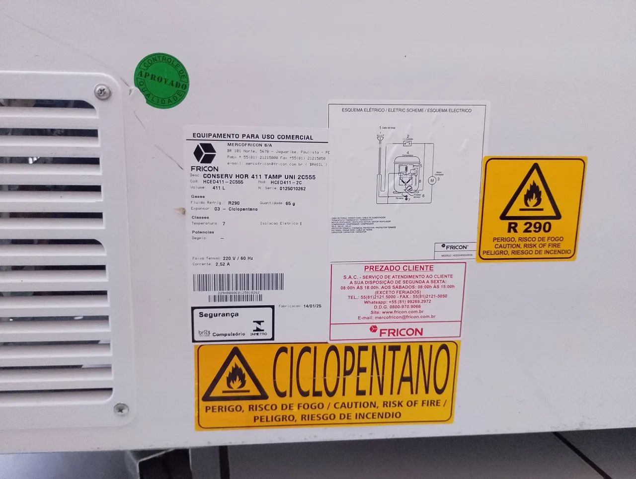 FRK401 中古品 FREEZER FRICON HORIZONTAL 411LT - Geladeiras e Freezers - Graças