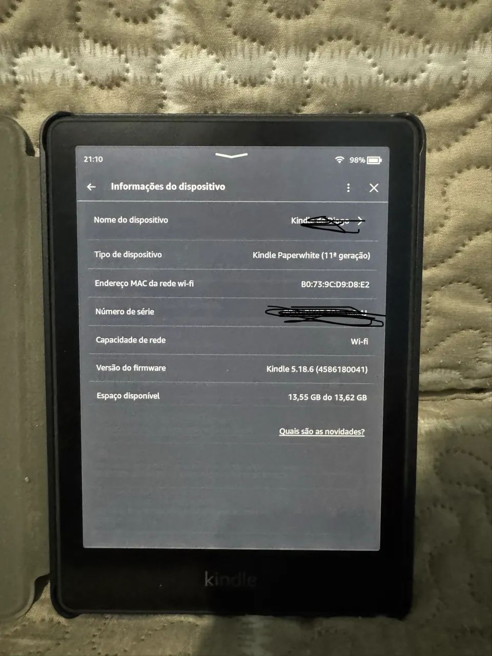 Kindle Paperwhite 11ª geração 16GB + Capa - Tablets e E-Readers