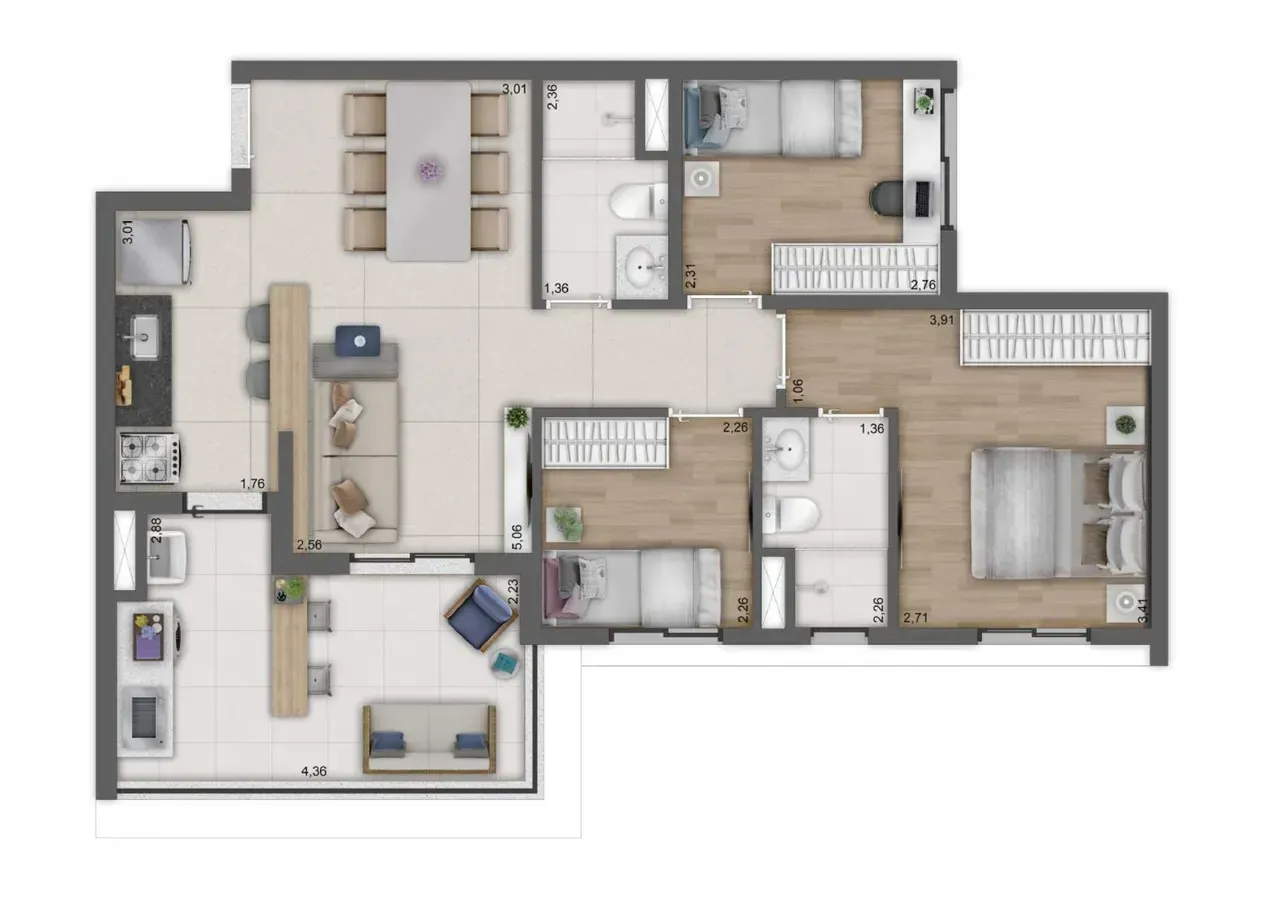 PLANTA 70m²