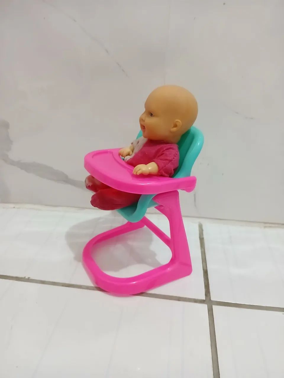 Bonequinha bebê + cadeirinha - Foto 2