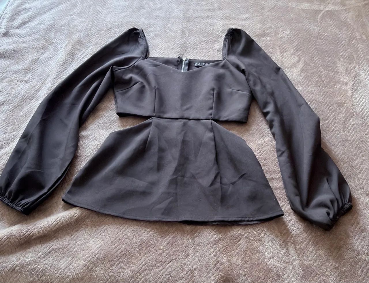 Blusa preta peplum - Foto 2