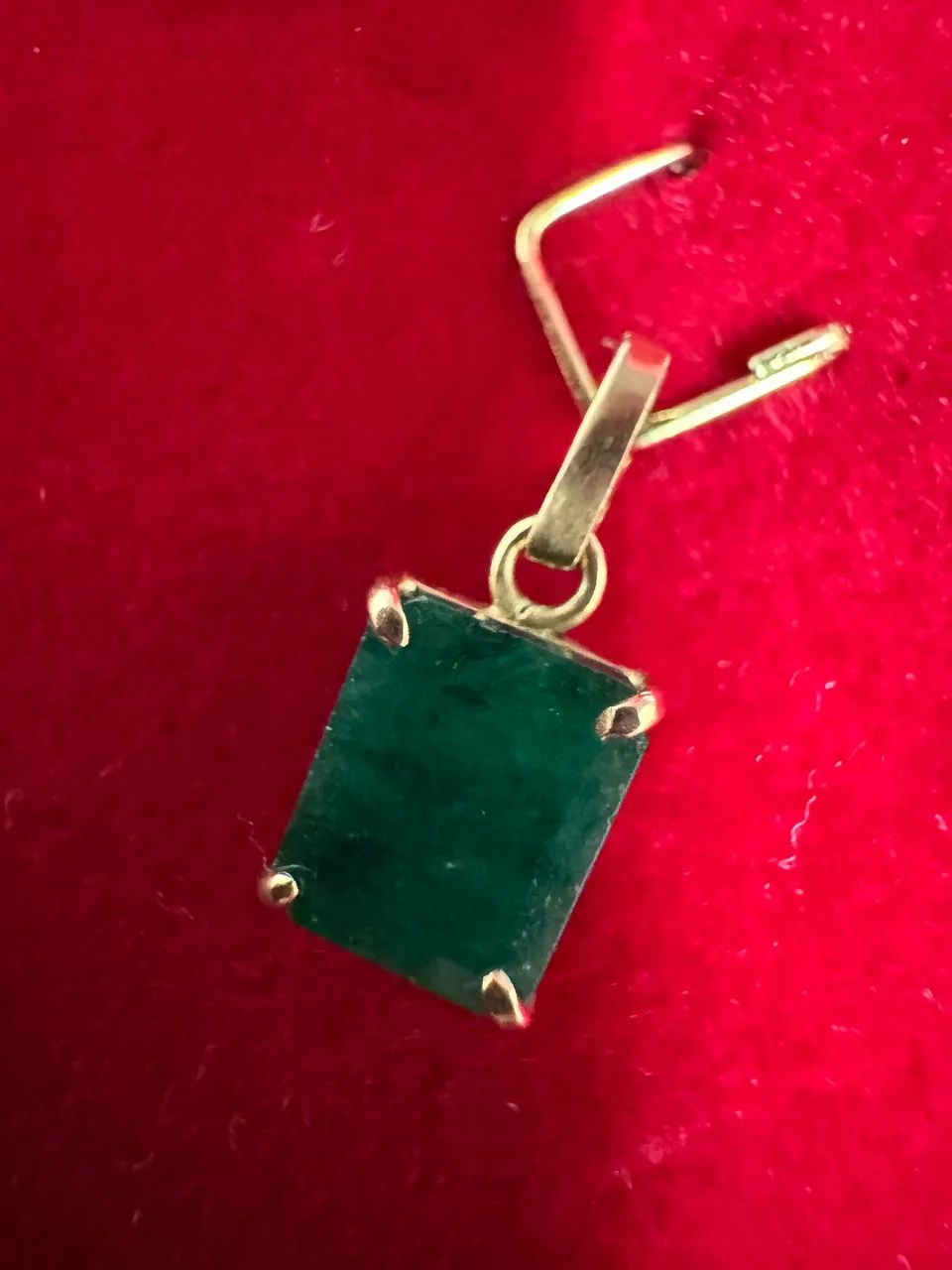 Pingente de esmeralda no ouro 18k - Foto 2