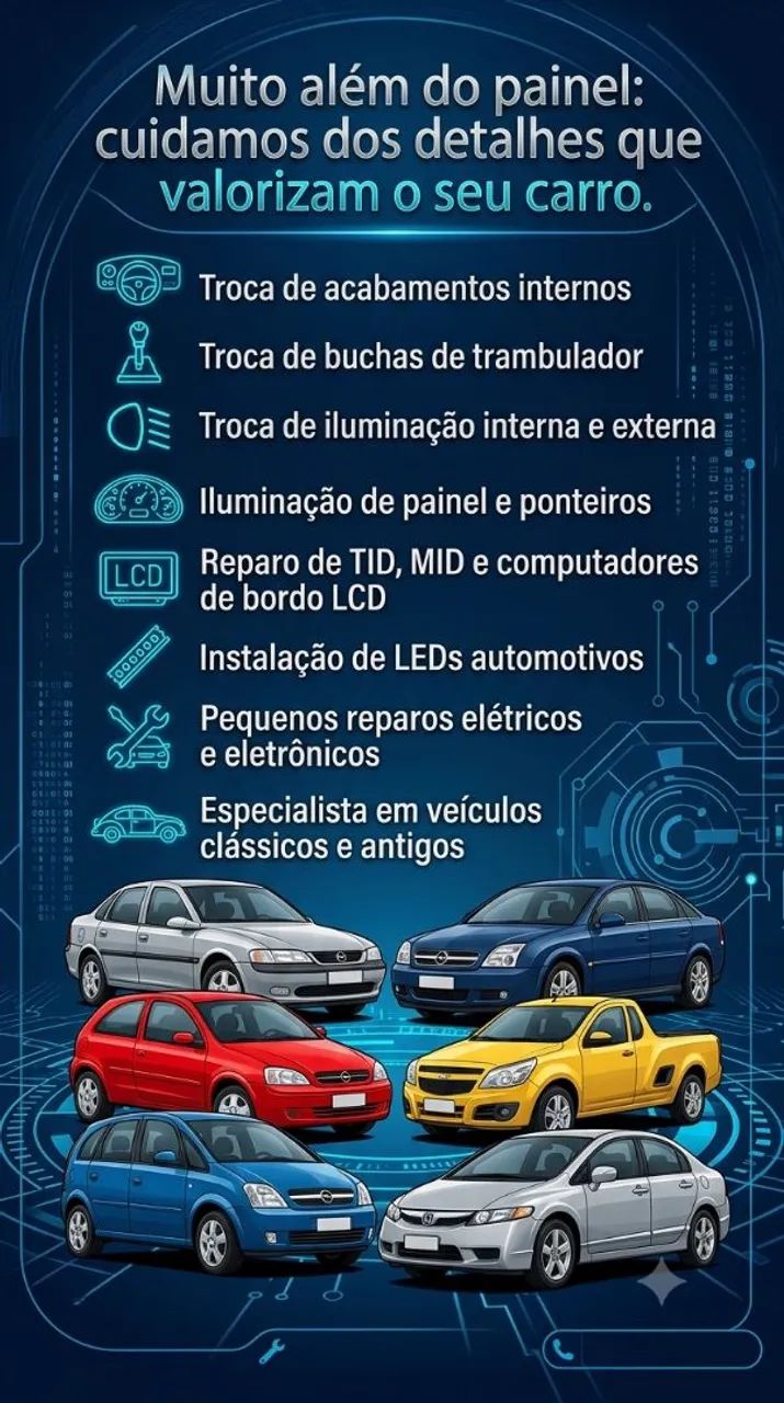 REPAROS EM TID/MID/COMPUTADOR DE BORDO. DIAGNÓSTICO SCANNER - Foto 2