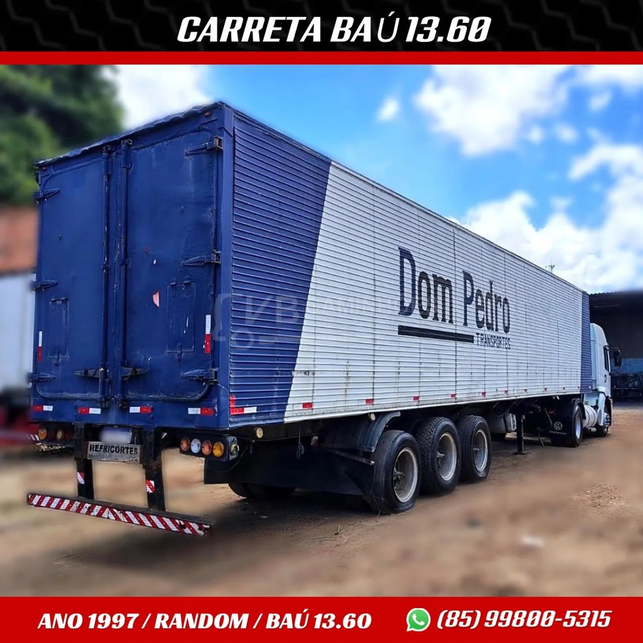 CARRETA BAÚ RANDOM 13,60M | ANO 1997 - Foto 3