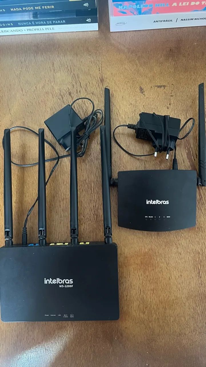 KIT COM 2 ROTEADORES INTELBRAS W5-1200F + RF 301K 