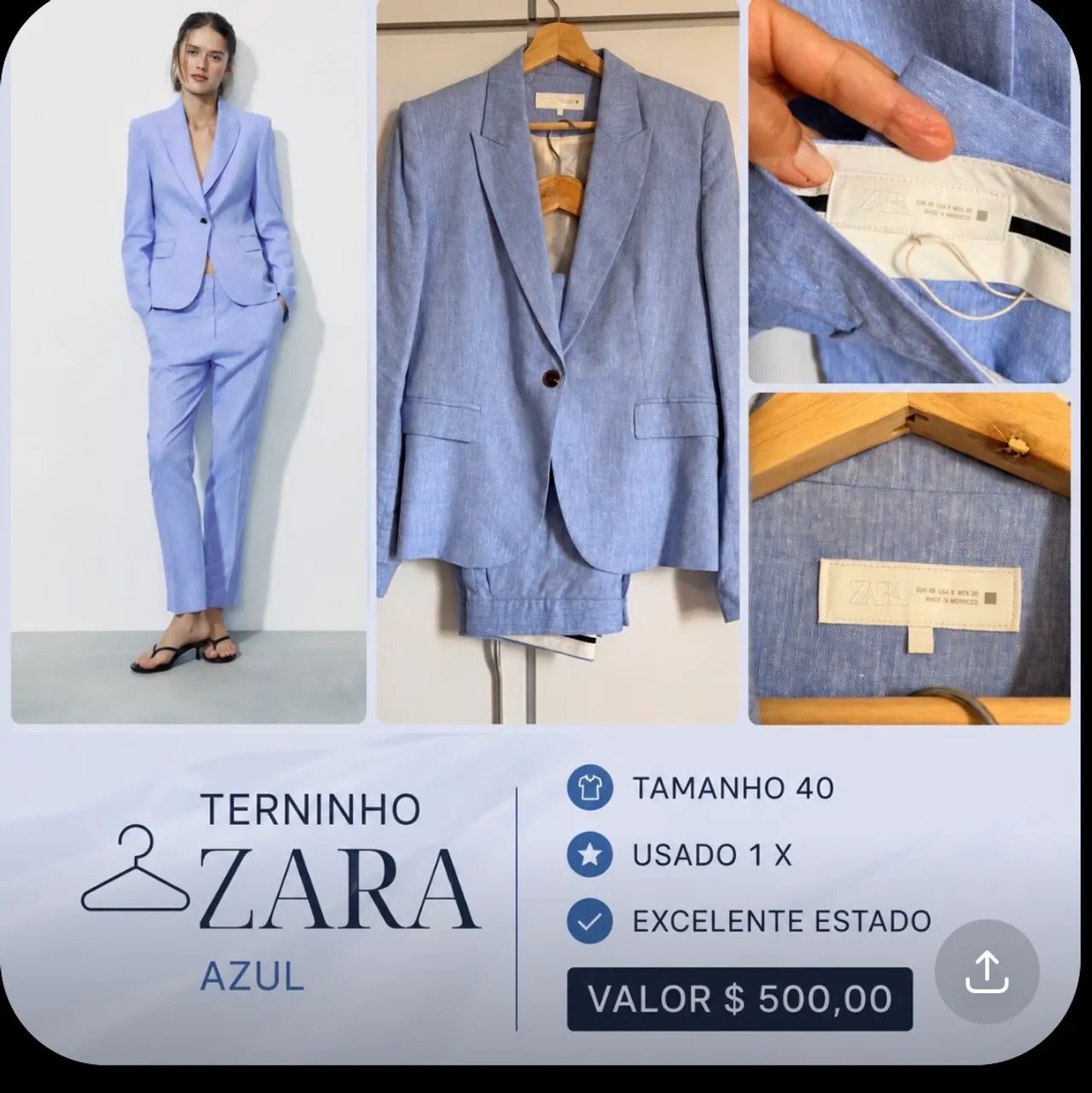 Terninho em linho Zara - Foto 5