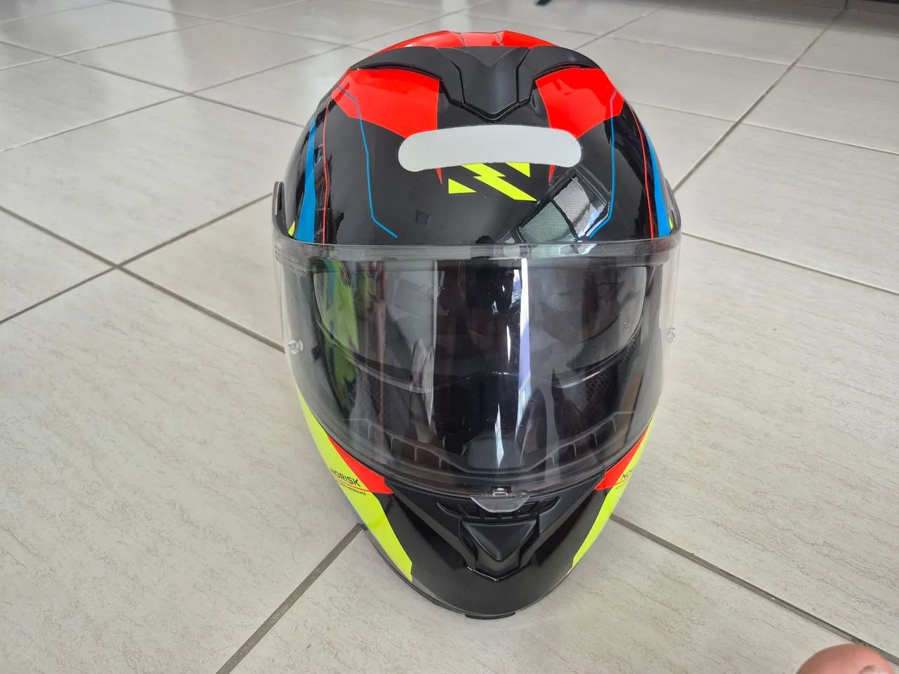 Capacete Norisk Force Quantum Preto Amarelo fluor SEMI-NOVO  - Foto 2