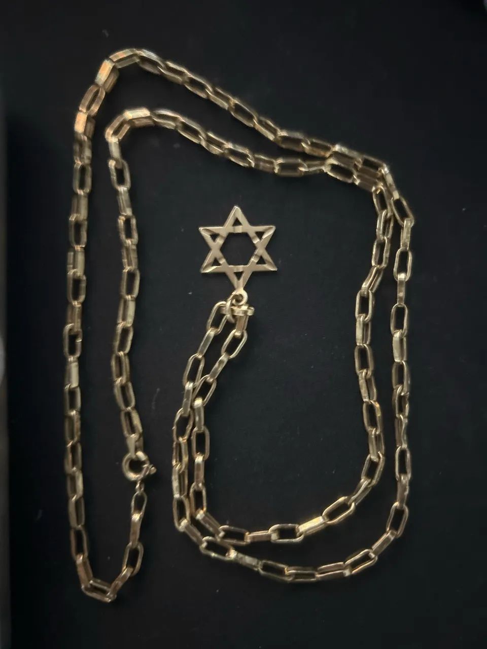 Corrente de ouro 9.10 g com pingente estrela de Davi  - Foto 2
