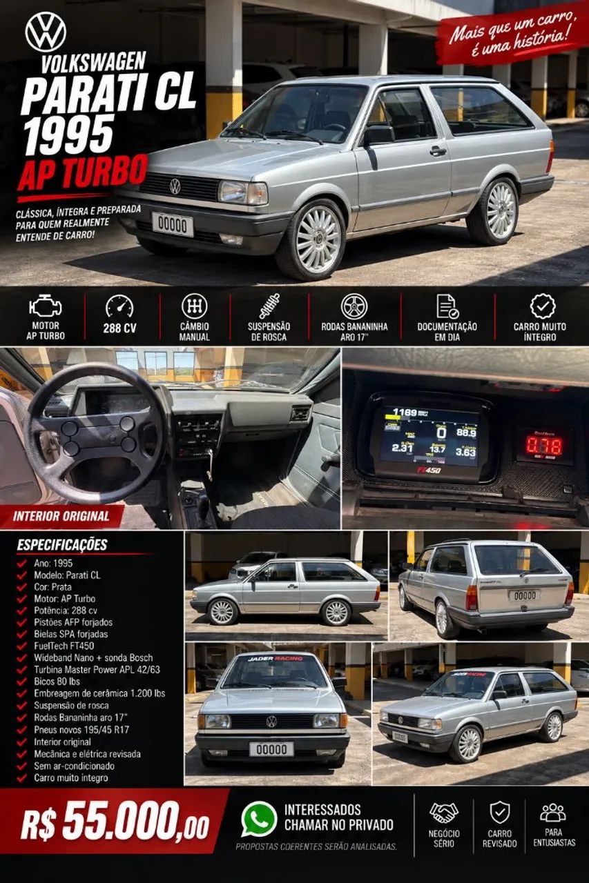 Volkswagen Parati CLI / CL/ Atlanta 1.6 (álcool) 1996