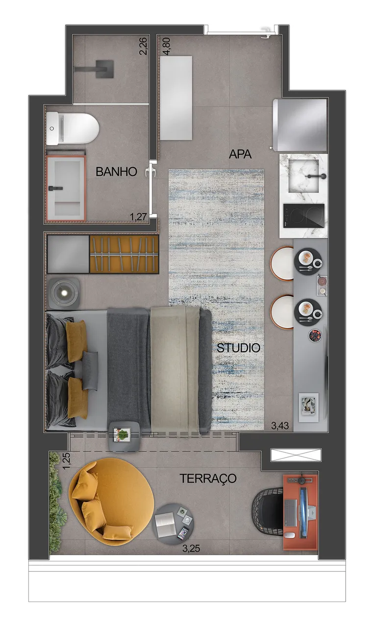 PLANTA 22m²