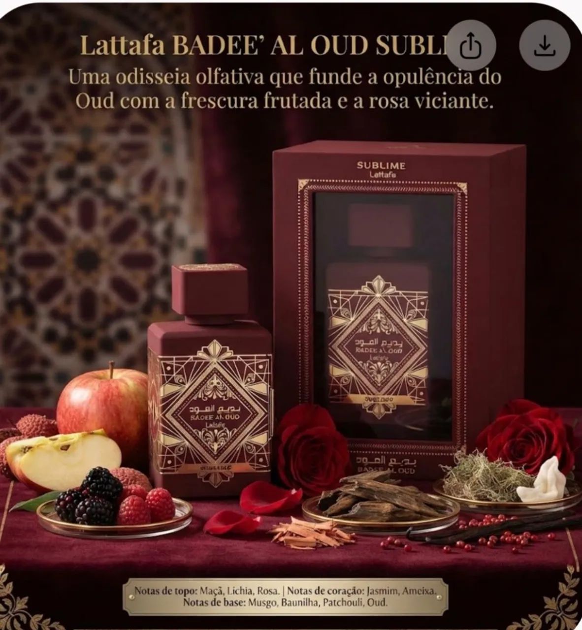 Perfume Lattafa Badee Al Oud Sublime