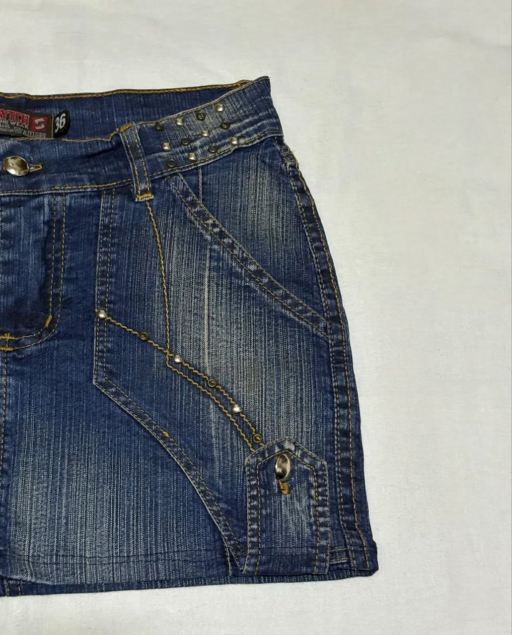 Saia Jeans Sabrytch anos 2000s 36 - Foto 4