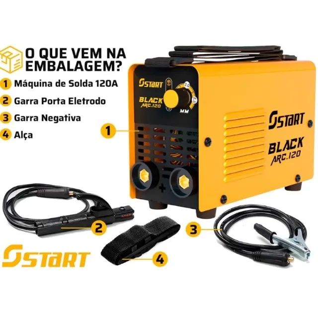 MÁQUINA DE SOLDA INVERSORA BLACK ARC 120  - Foto 2