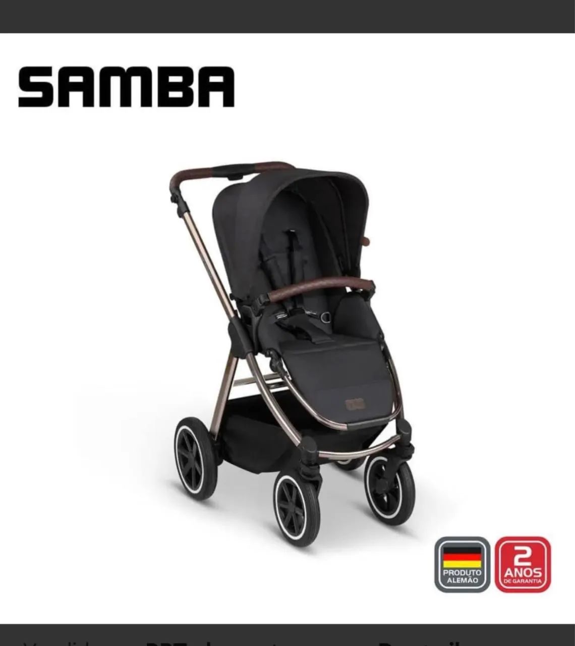 Título: Carrinho ABC Design Samba Diamond Asphalt - Completo (3 em 1) - Foto 4