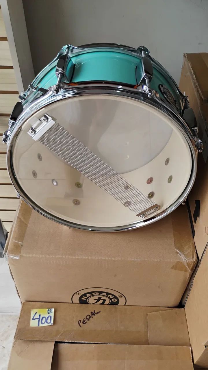 Caixa de Bateria Nagano Beat 12x6/Sweet Green(Azul cintilante)Nova/No Plástico/Mega Oferta - Foto 5