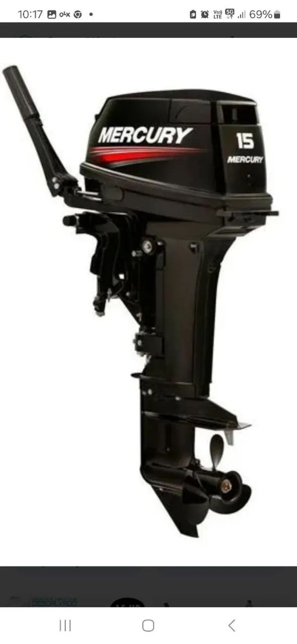Motor mercury 15 hp