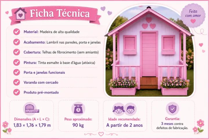 Casinha de Boneca de Madeira - Foto 5