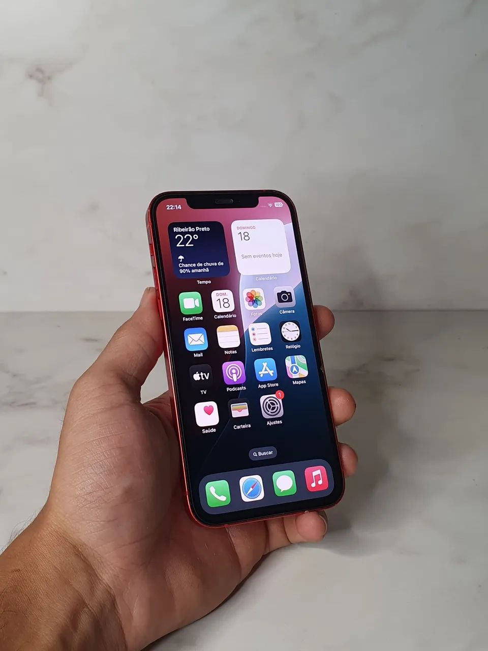 iPhone 12 256GB Vermelho - Funcionando Perfeitamente - Foto 5