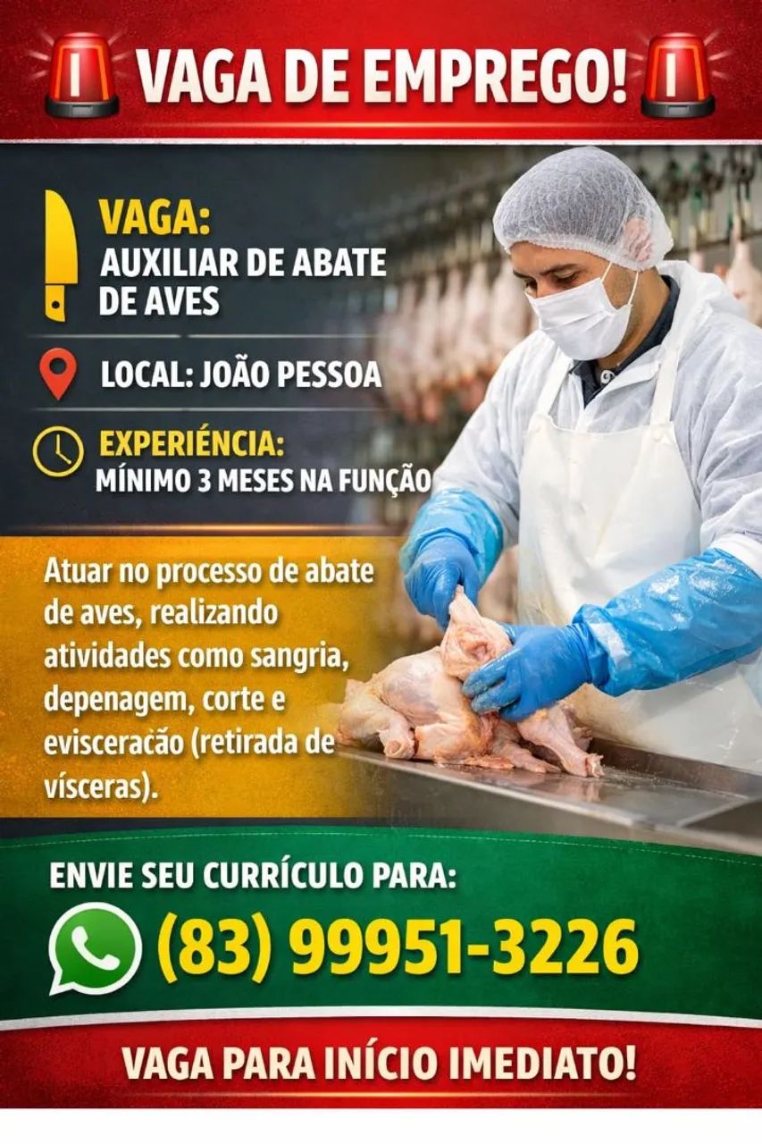 Auxiliar de abate de aves