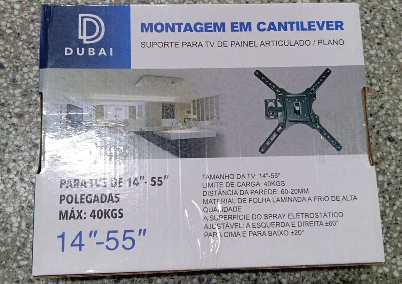 SUPORTE PARA TV MODELO PAINEL E PAREDES ARTICULADO DE 14 A 55 POLEGADAS 