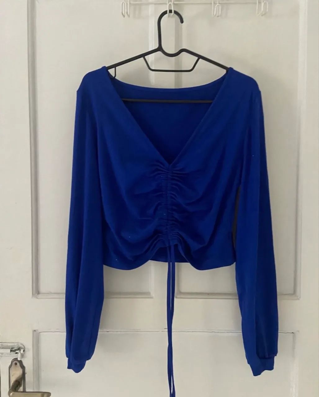 Blusa cropped azul - Foto 2