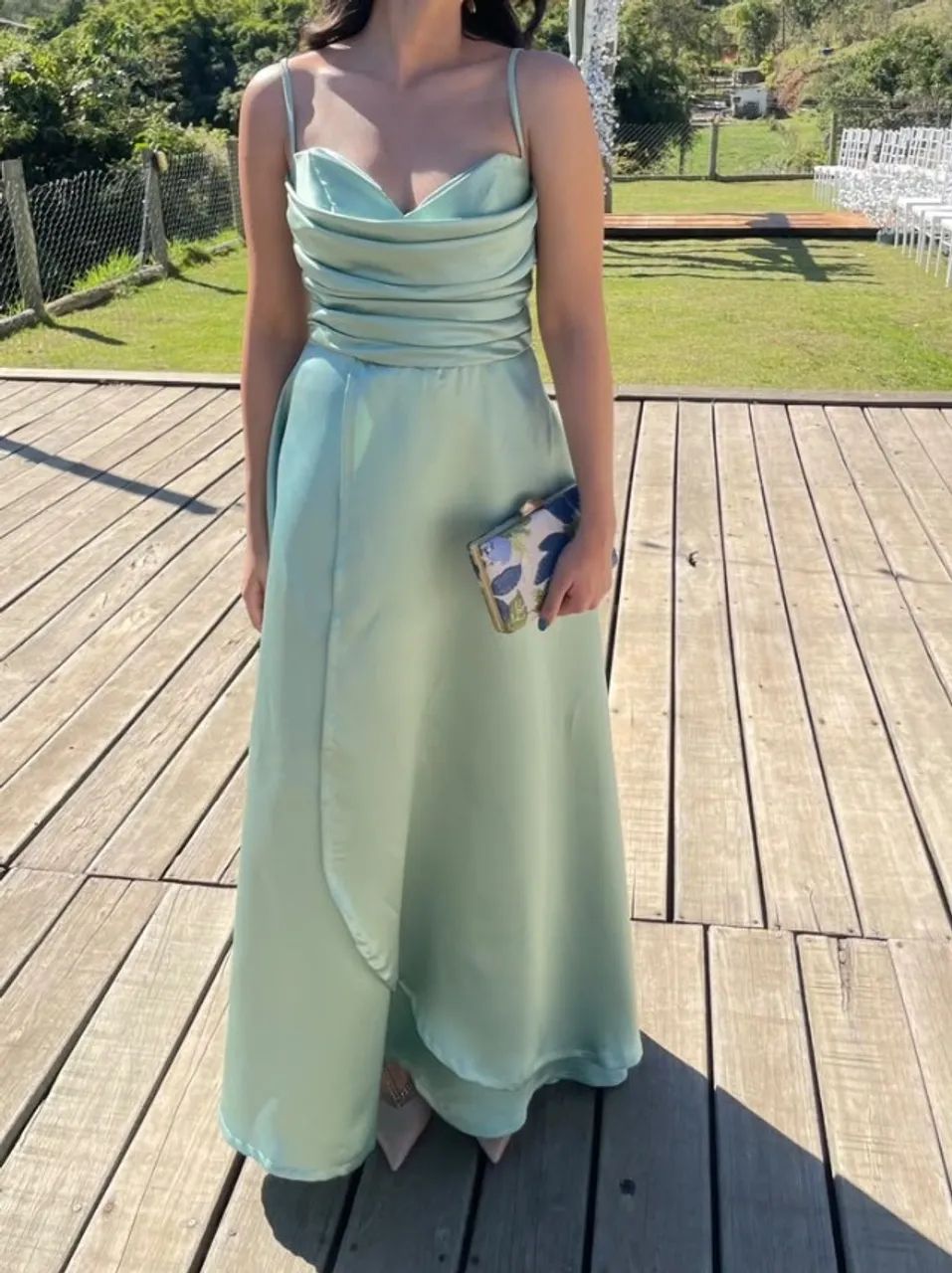 vestido longo koji store verde menta p
