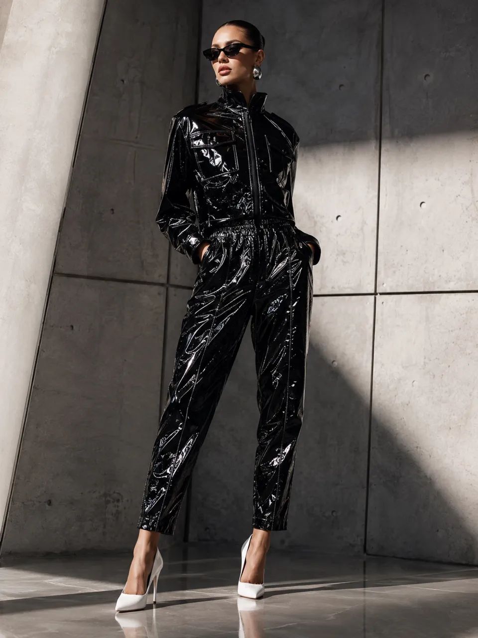 Conjunto vinil preto 