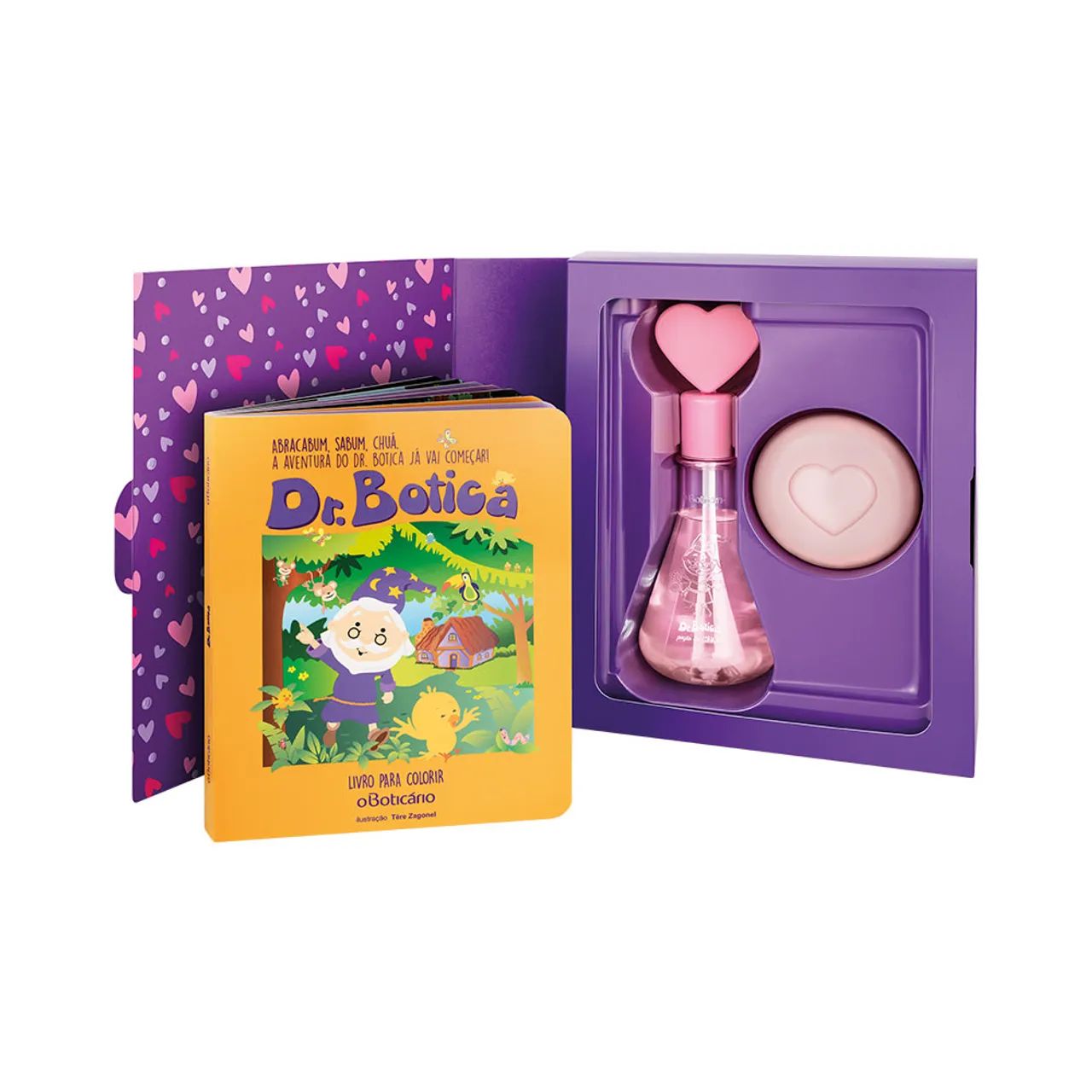 Kit botica + livro para colorir 