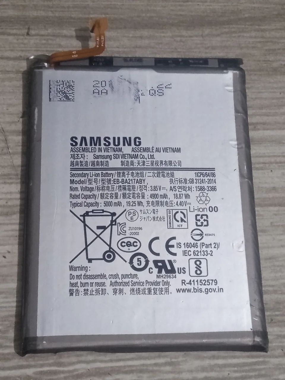 Bateria Samsung Galaxy A21S original EB-BA217ABY