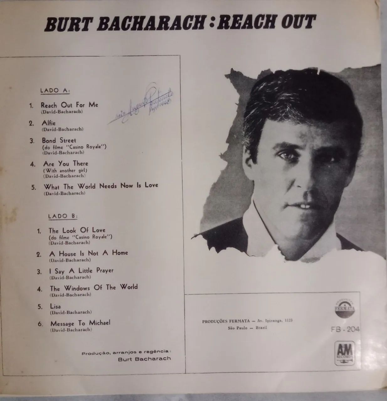 LP Burt Bacharach Reach Out - Foto 2