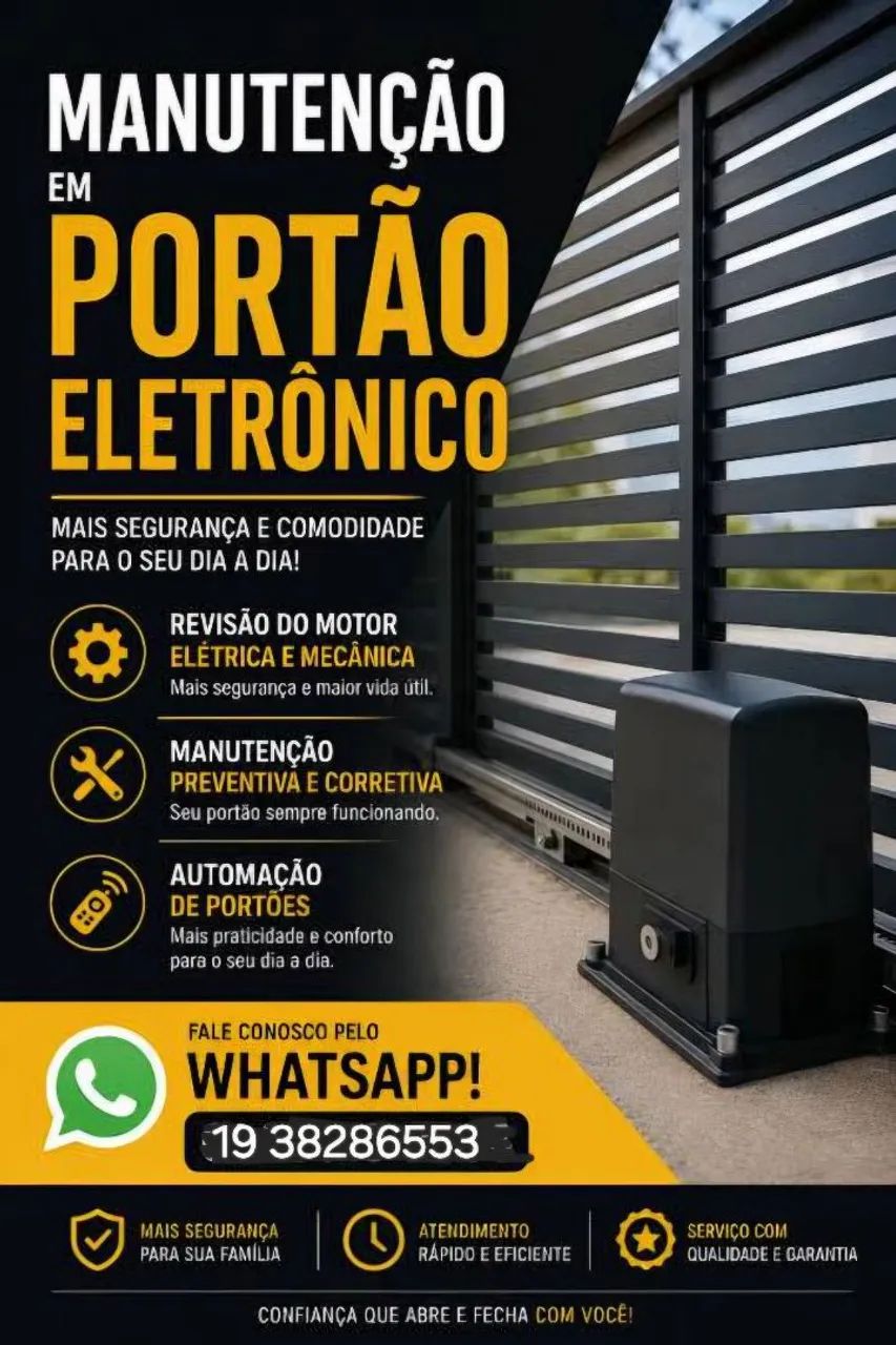 Portão eletrônico- Manutenção 24hs 