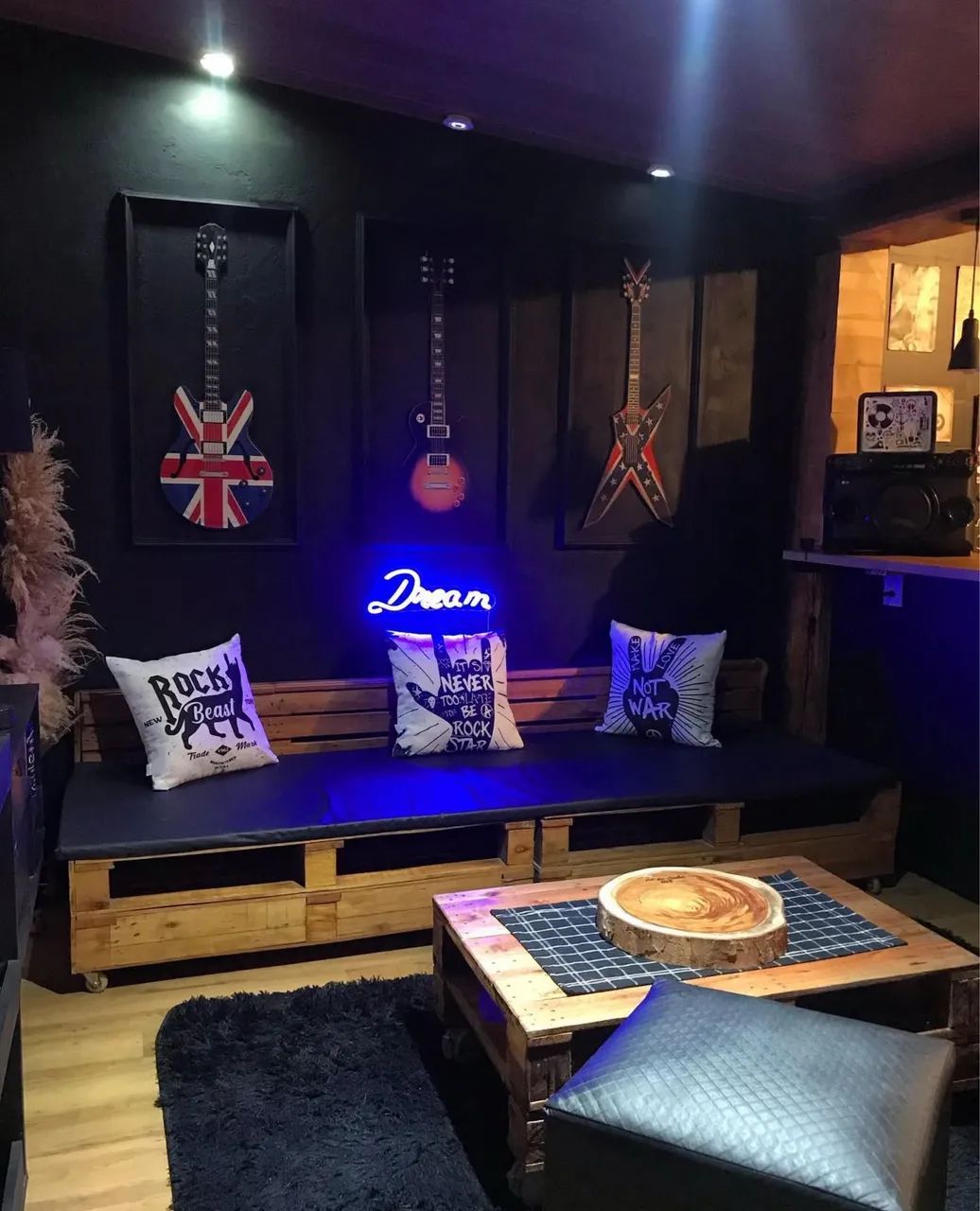 Sofá e centro em pallets 