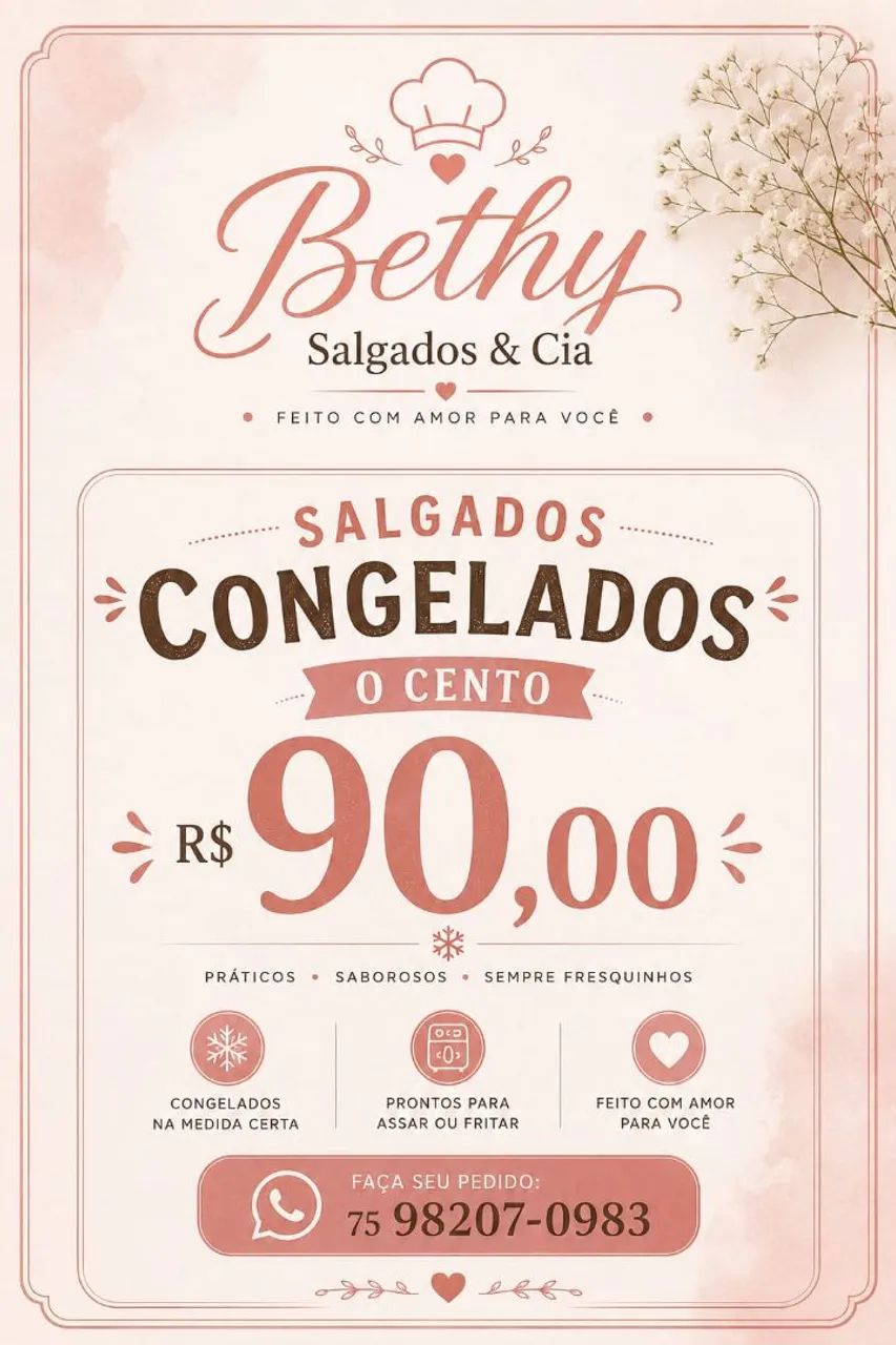 Salgados congelados 