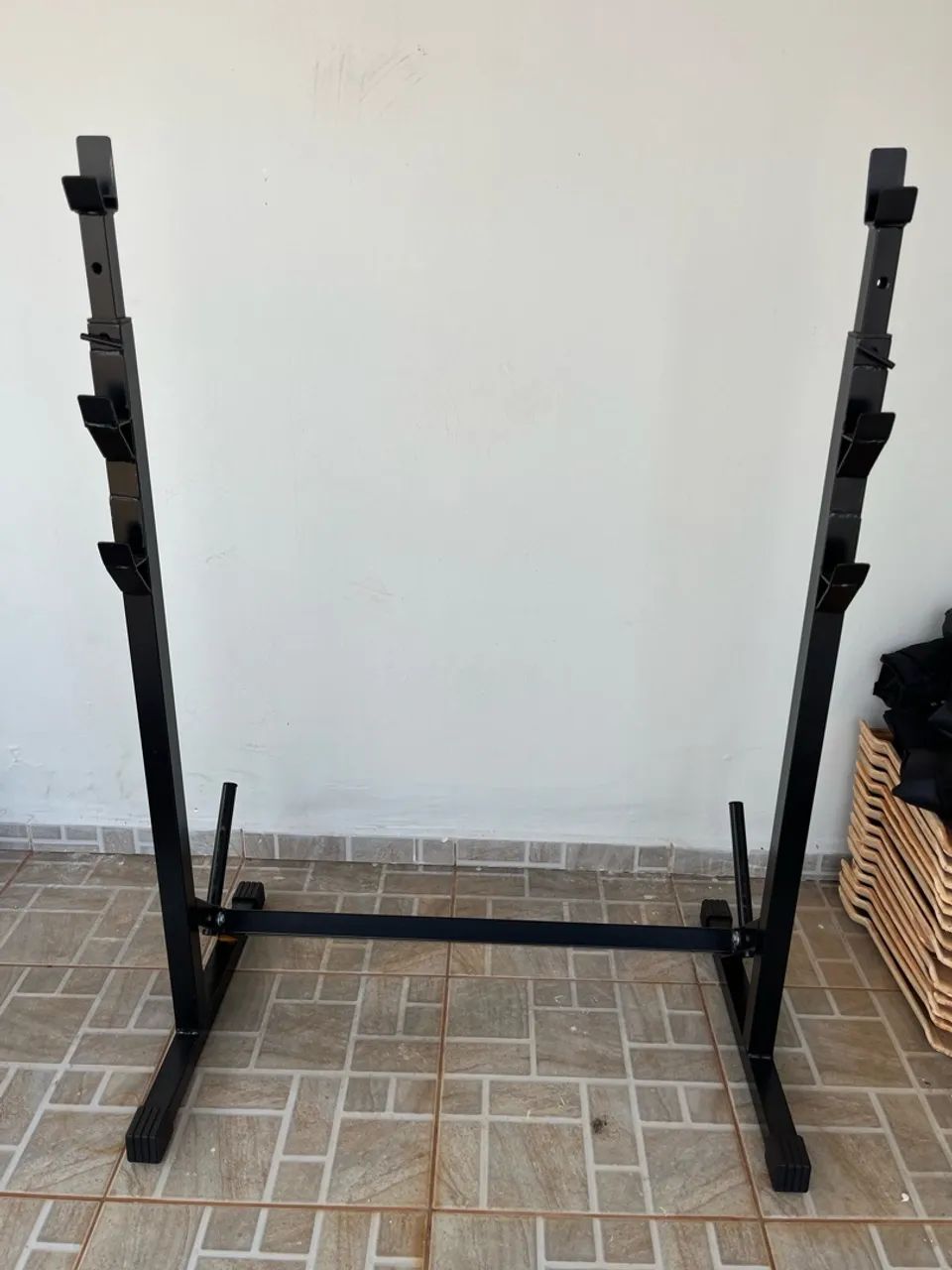 Suporte supino e agachamento