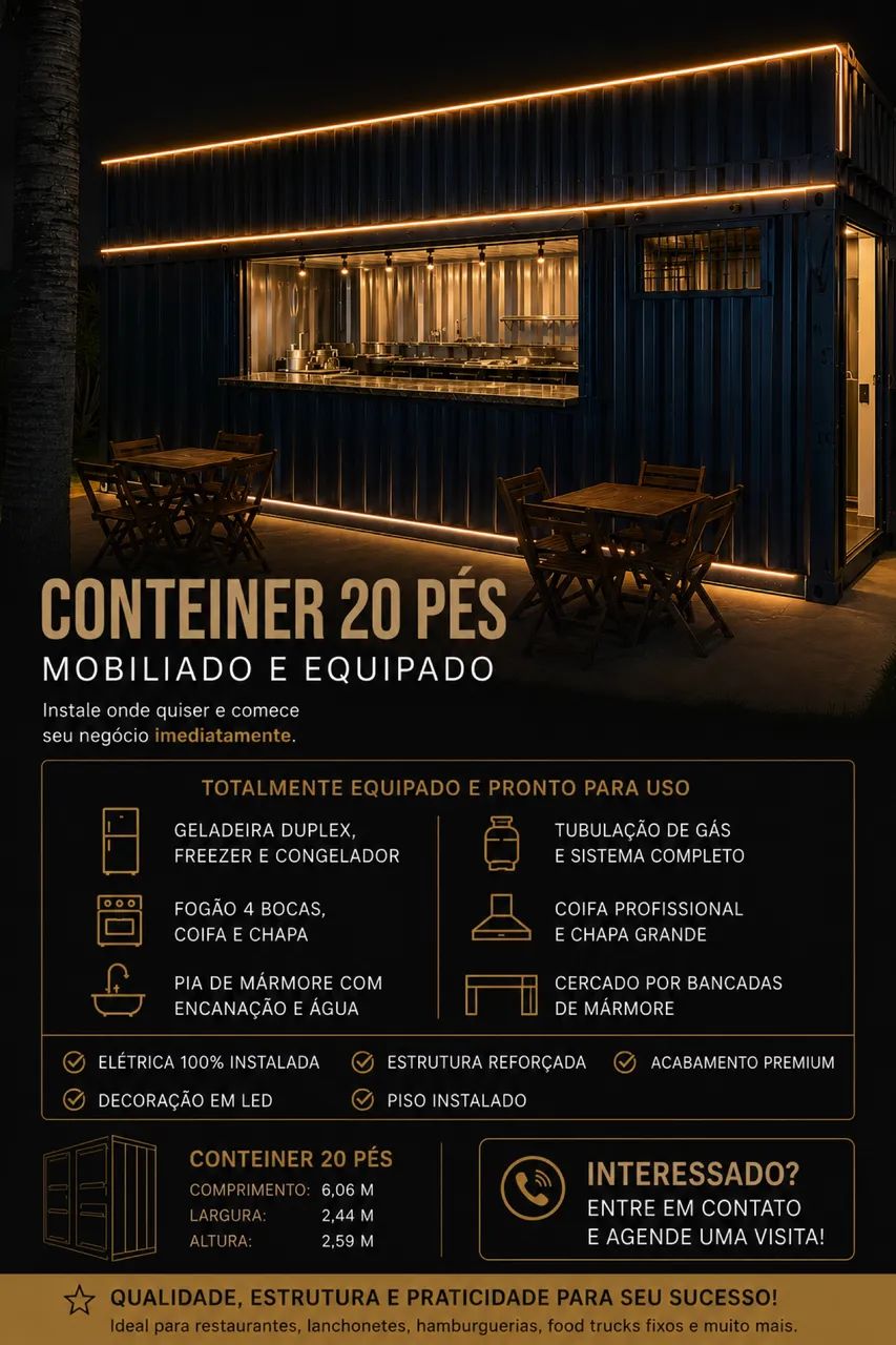 Vendo conteiner - Todo equipado 